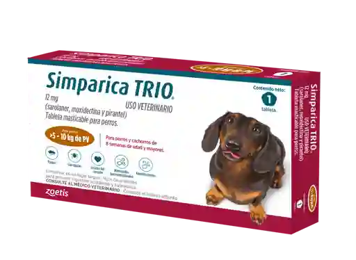 Simparica Trio 5 - 10 Kg *1 Tableta