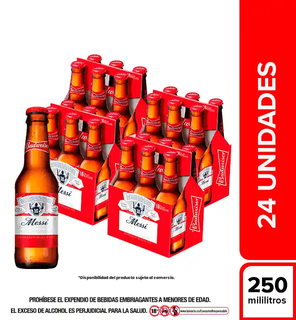 Caja Budweiser Botella 250 X 24 Bt