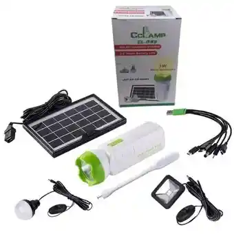 Kit Linterna Recargable Solar Cl-033 Portátil 3w Bombillo Power-bank