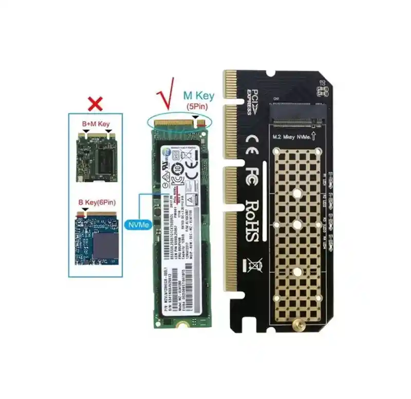 Adaptador Disco Duro M2 Nvme A Pci Express 4x 8x Y 16x