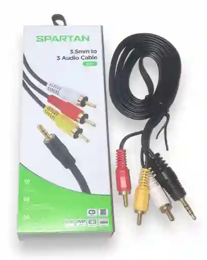 Cable 3 A 1 1,5 Metros Spartan 3.5mm To 3 Audio Cable A24