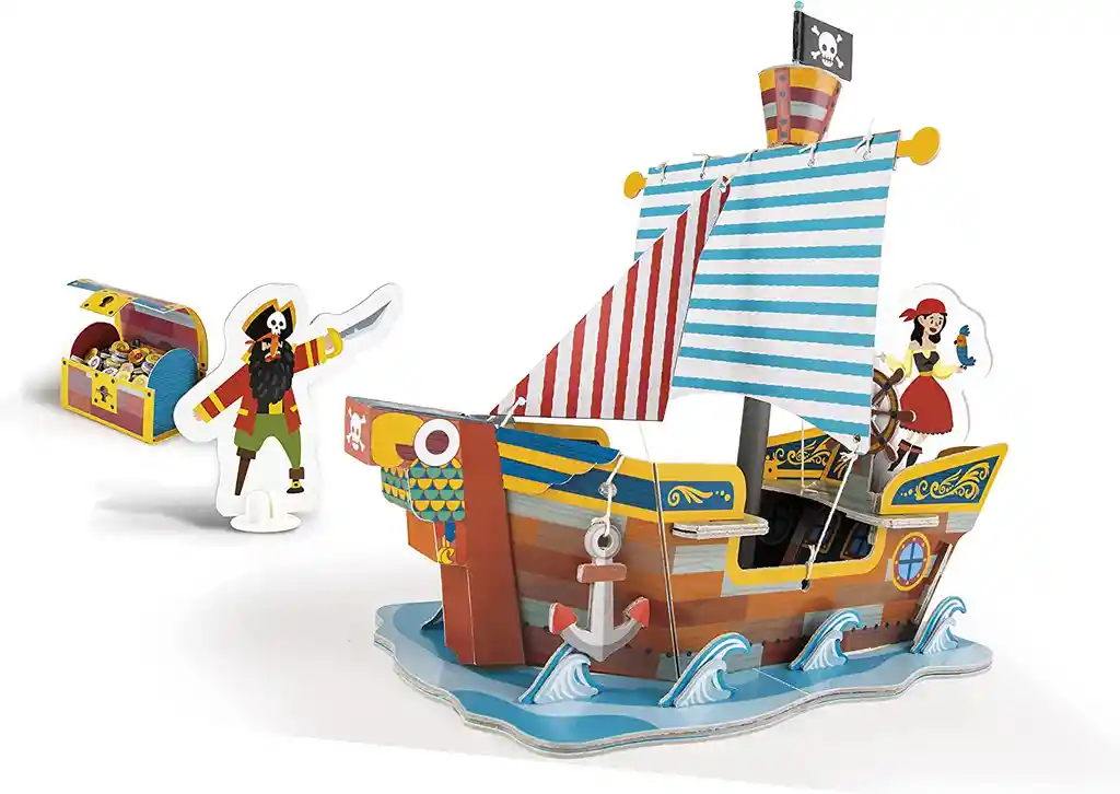 Set De Construcción El Barco Pirata Juego Para Niños Niñas