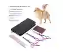 Tijeras Canina Dorada Curva Kit 3 + Peine Acero Inoxidable Ref. Mj1-08