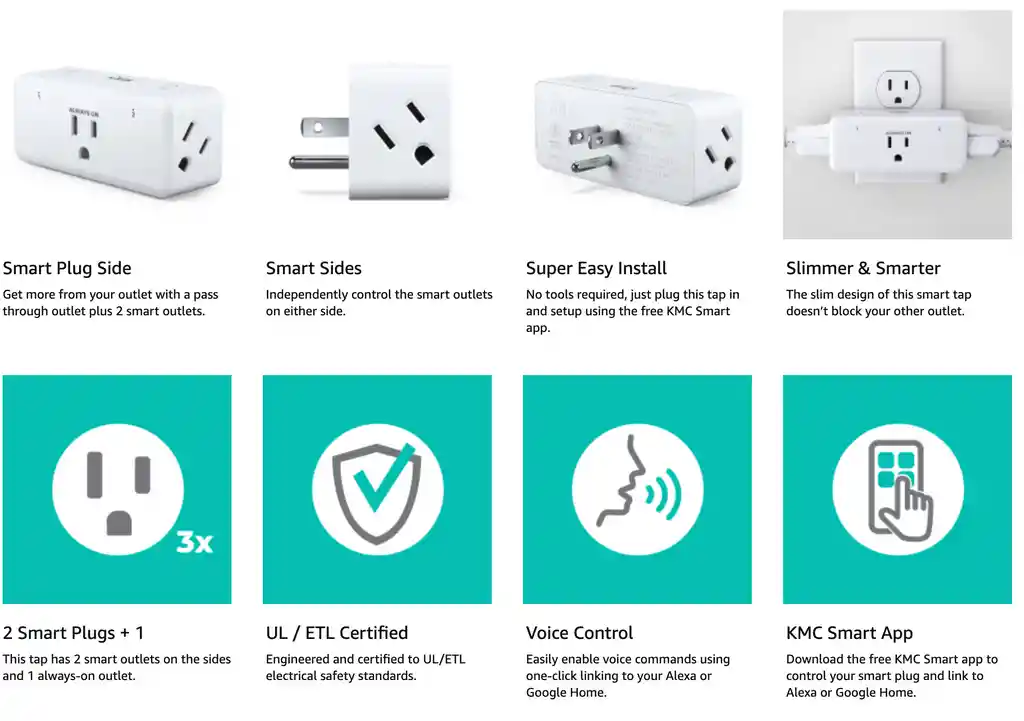 Enchufe Doble Inteligente Wifi Smart Plug