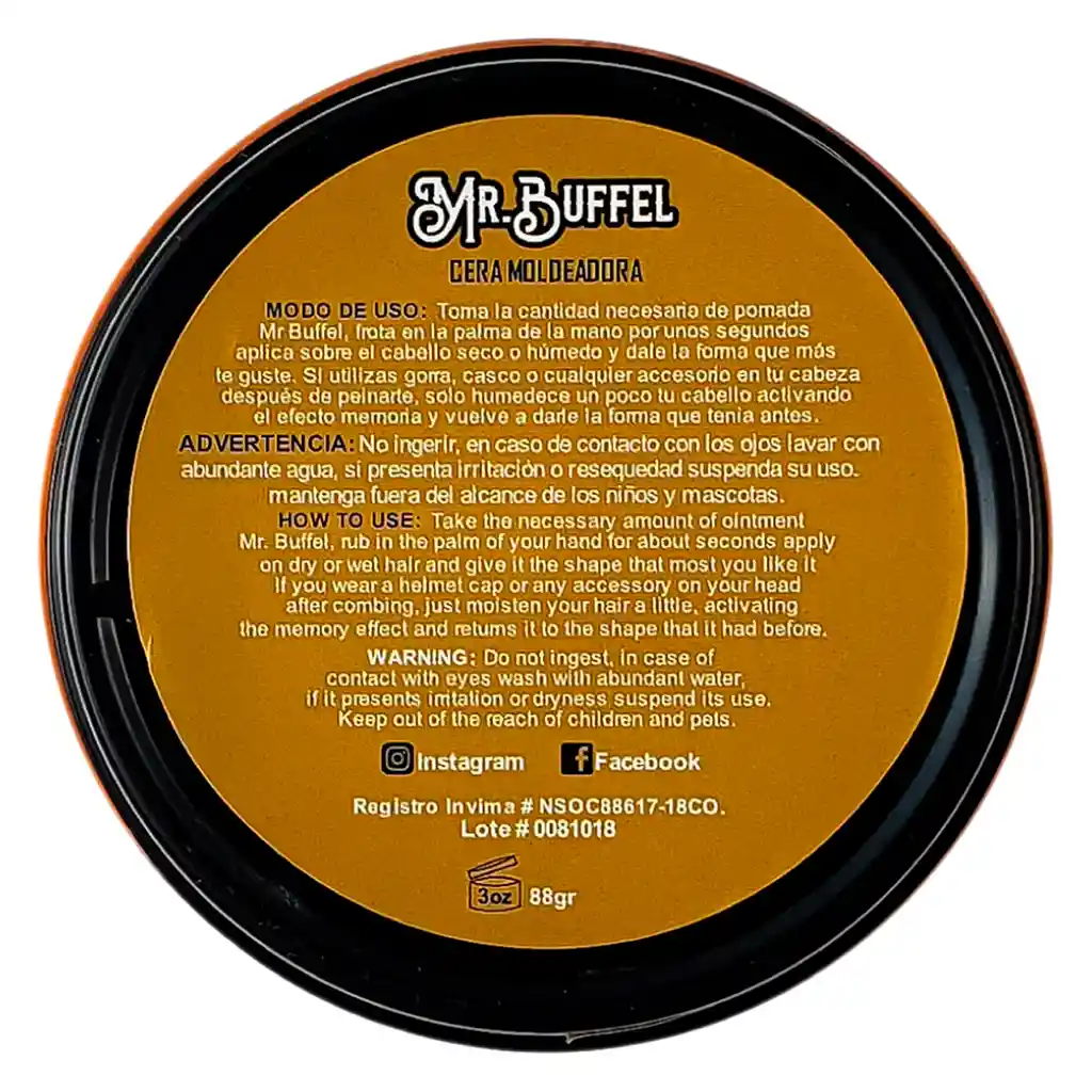 Cera Cabello 3oz Mr Buffel Mate