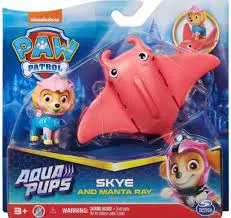 Figura Coleccionable Paw Patrol Cachorritos Al Agua Skye Y Mantarraya