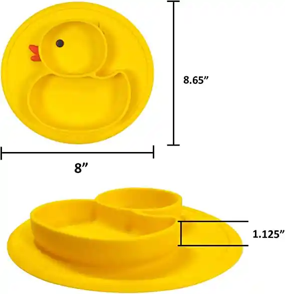 Plato De Silicona Antideslizante Pato
