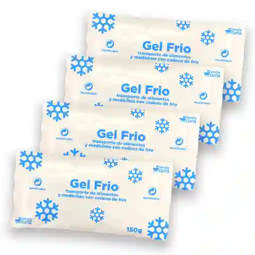 Gel Frio Refrigerante Bolsa Pila 150 Gr X 4 Unidades