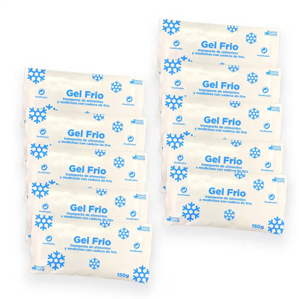 Gel Frio Refrigerante Bolsa Pila 150 Gr X 10 Unidades