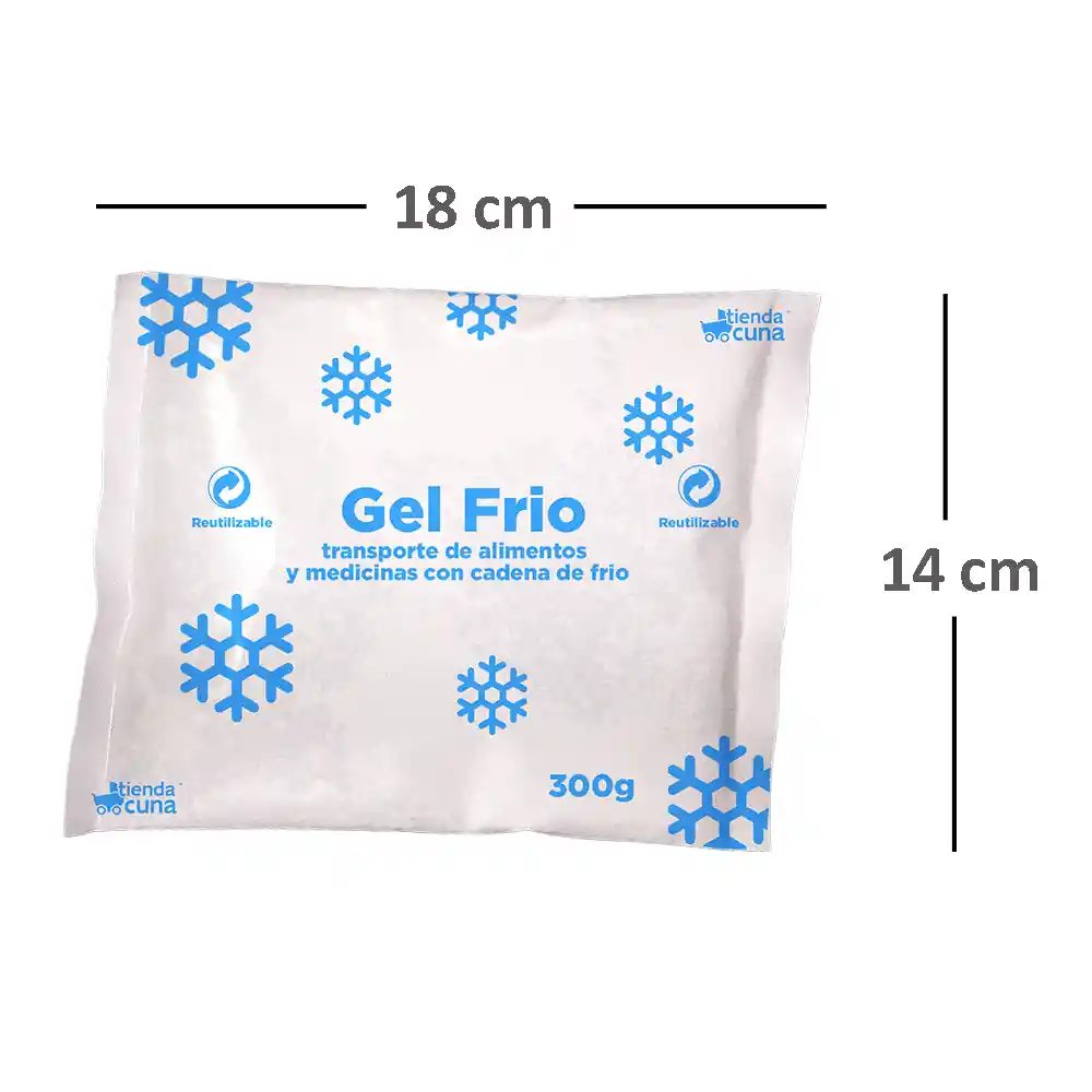 Gel Frio Refrigerante Bolsa Pila 300 Gr X 4 Unidades