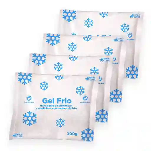 Gel Frio Refrigerante Bolsa Pila 300 Gr X 4 Unidades