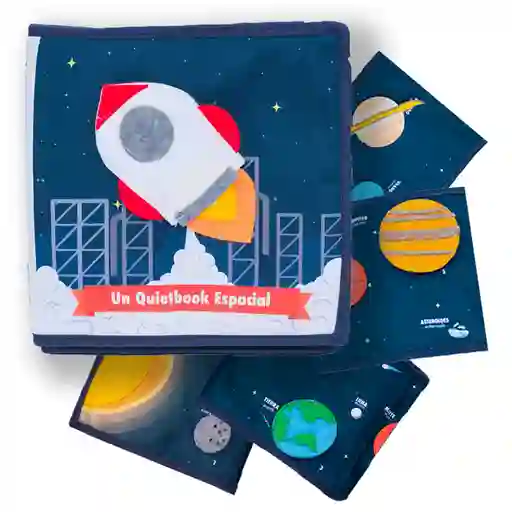 Libro Tela Niños Quietbook Actividades Just Imagine Espacial