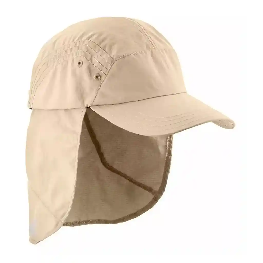 Gorra O Cachucha Safari Tapa Cuello En Dril Uni Color Beige