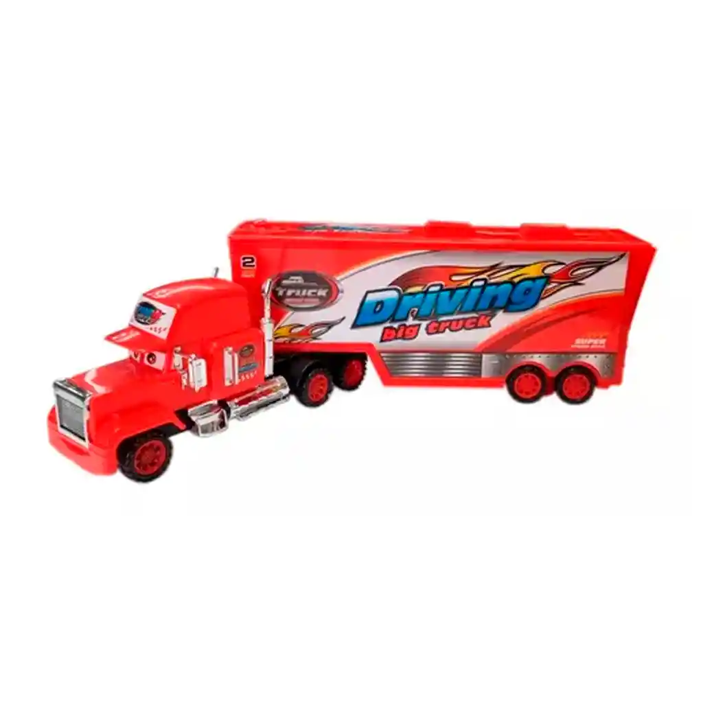 Cars Rayo Mcqueen Mula Camion Mack Grande + 6 Carros Impulso