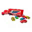 Cars Rayo Mcqueen Mula Camion Mack Grande + 6 Carros Impulso