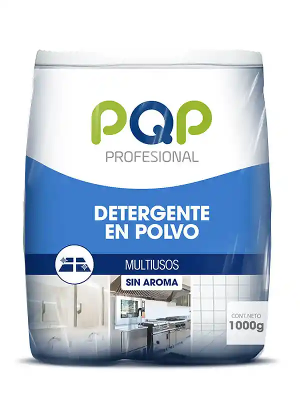 Detergente En Polvo Multiusos Pqp Profesional Sin Aroma 1 Kg