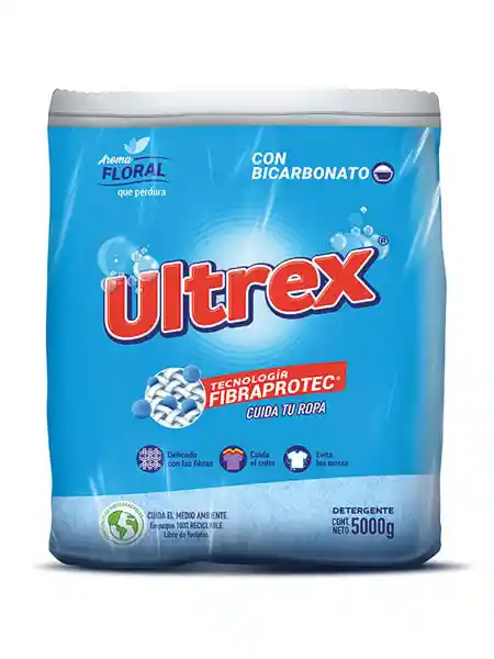 Detergente En Polvo Ultrex Floral 5 Kg