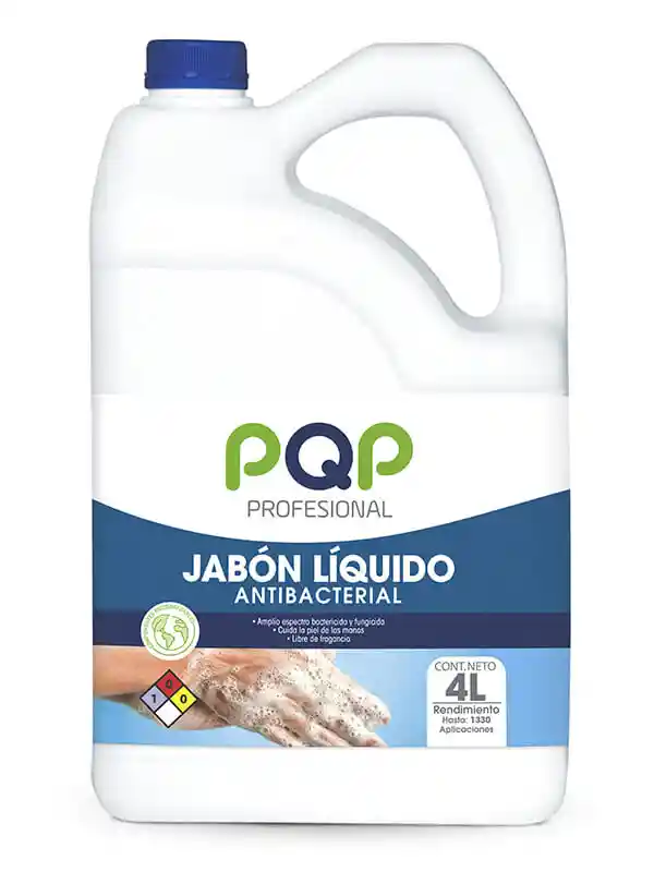 Jabón Líquido Antibacterial Pqp Profesional 4 L