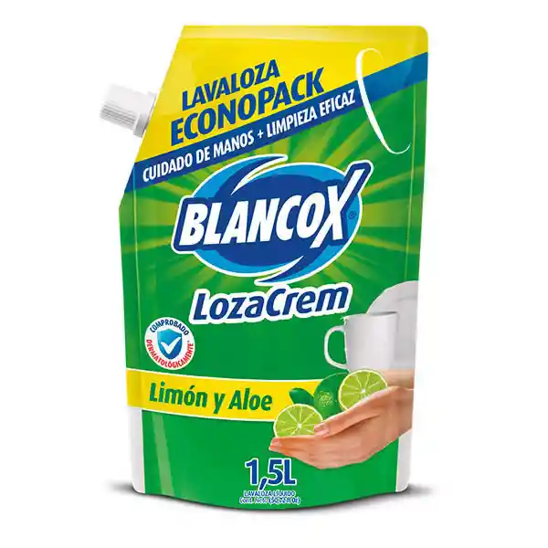 Lavaloza Líquido Blancox Limón Y Aloe Doypack 1.5 L