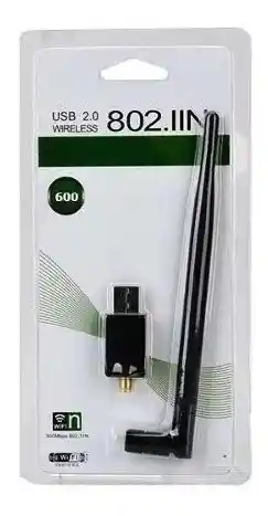 Adaptador Receptor Wifi Usb 600 Mbps Con Antena