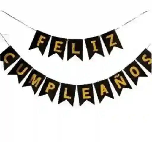 Letrero Guirnalda Banderin Feston Feliz Cumpleaños Metalizado