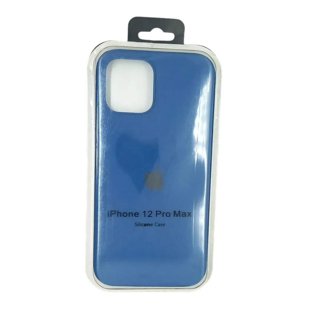 Forro Silicone Case Iphone 12 Pro Azul Acero Oscuro