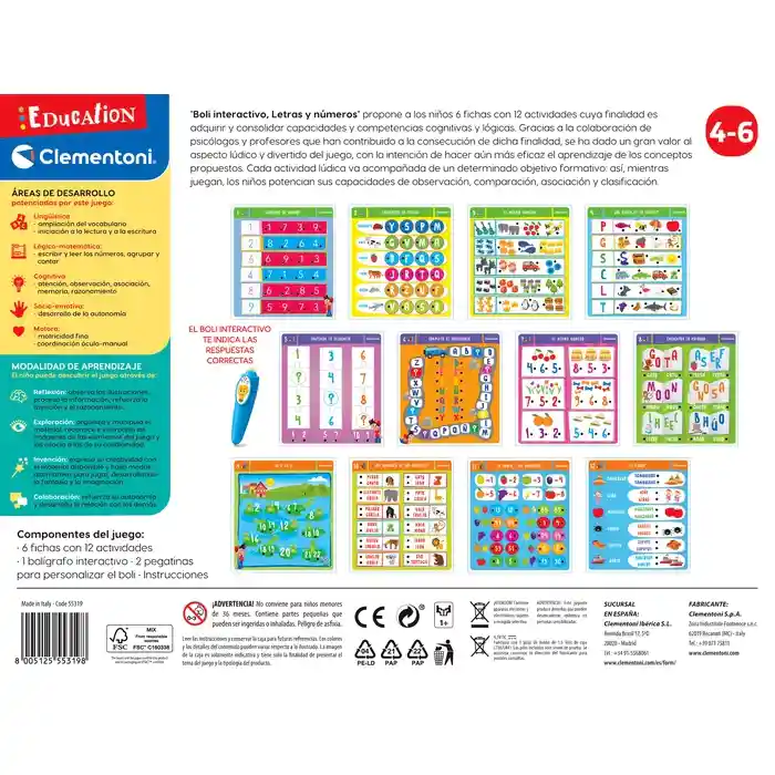 Juego Interactivo Lápiz Mágico Didáctico Letras Y Numeros
