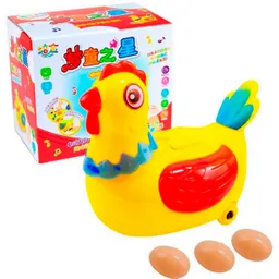 Juguete Musical Gallina Pone Huevo Niños Luces + Baterias Dayoshop