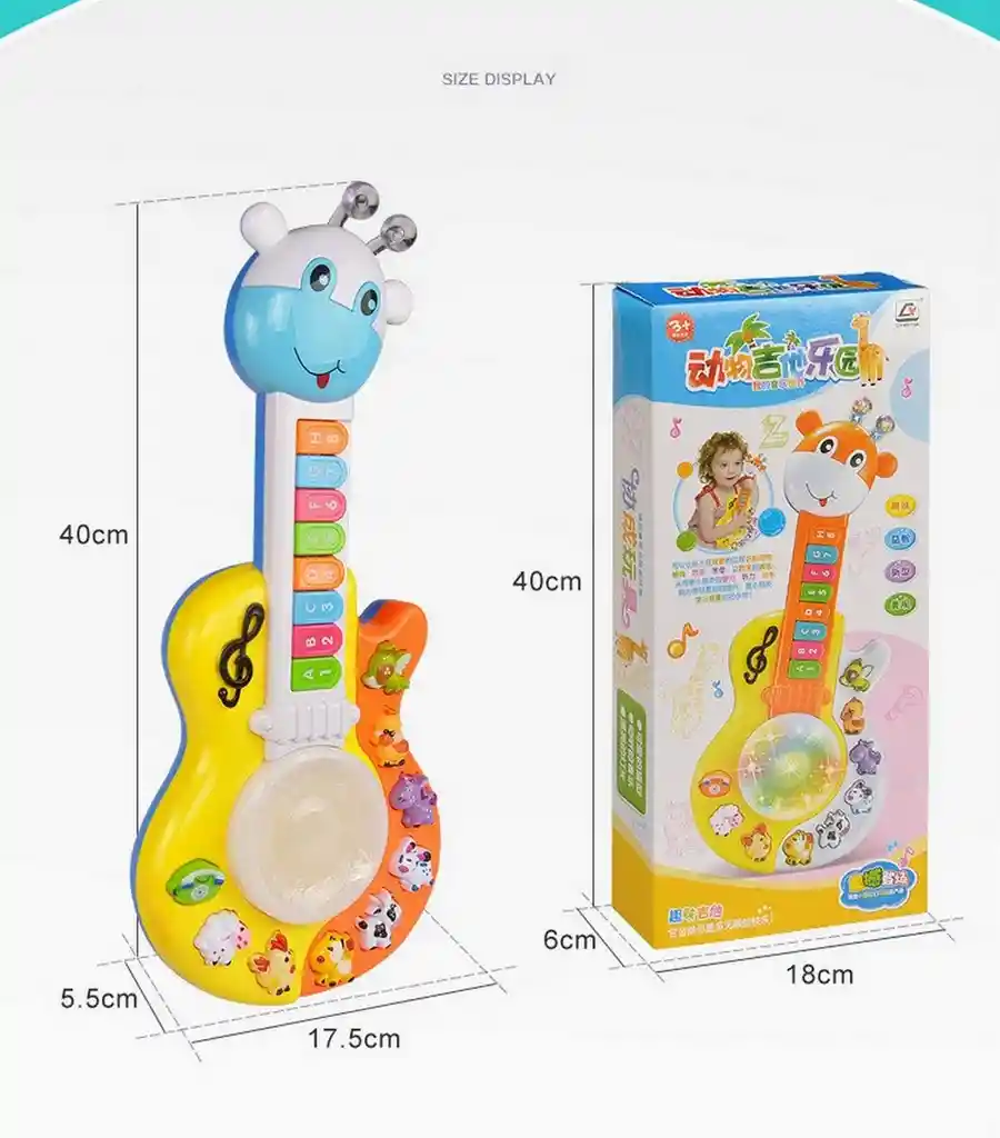 Guitarra Musical Didactica Para Bebe Con Luces Y Sonidos Dayoshop