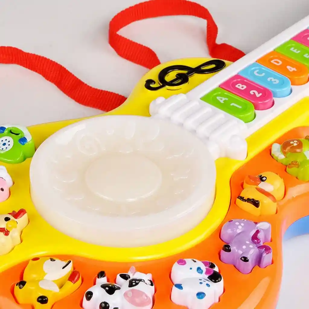 Guitarra Musical Didactica Para Bebe Con Luces Y Sonidos Dayoshop