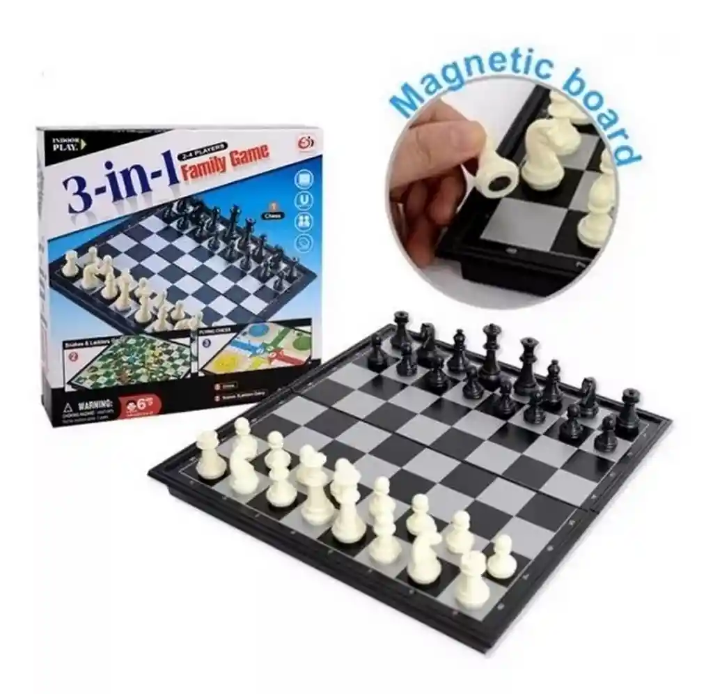 Ajedrez Juego Didactico Mesa Magnetico 3 En 1 Imantado Dayoshop