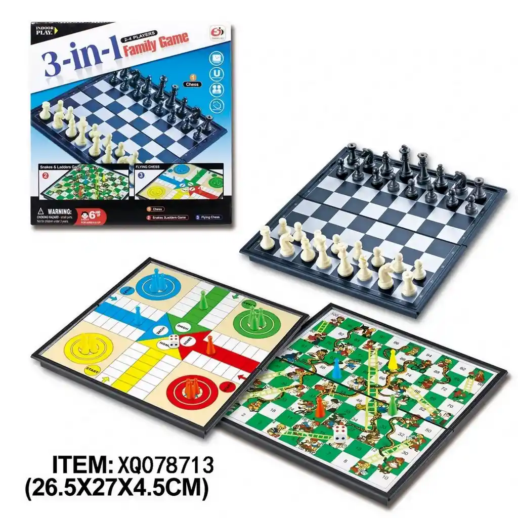 Ajedrez Juego Didactico Mesa Magnetico 3 En 1 Imantado Dayoshop
