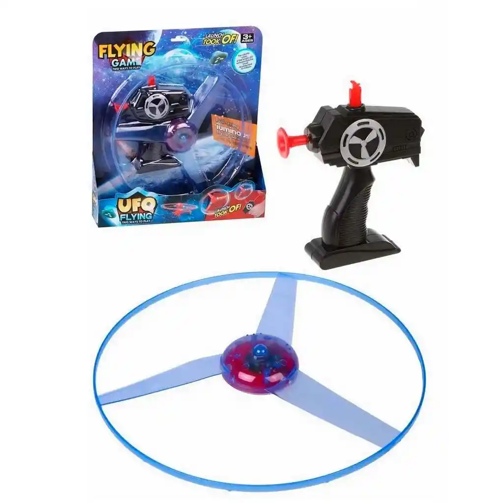 Disco Volador Con Luces Juego Niños Con Pistola Para Lanzar Dayoshop