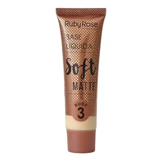  Base Liquida Soft Matte Nude 3 RUBY ROSE 