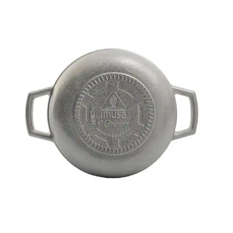 Caldero Imusa #4 Aluminio Fundido Natural Con Tapa 22cm