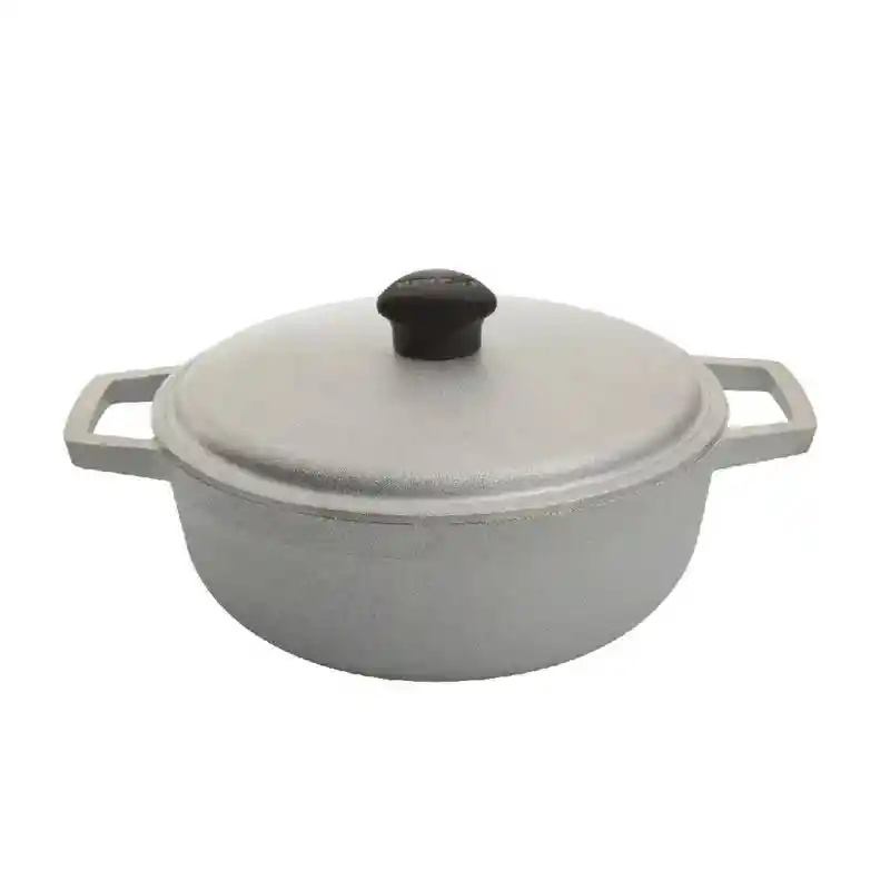 Caldero Imusa #4 Aluminio Fundido Natural Con Tapa 22cm
