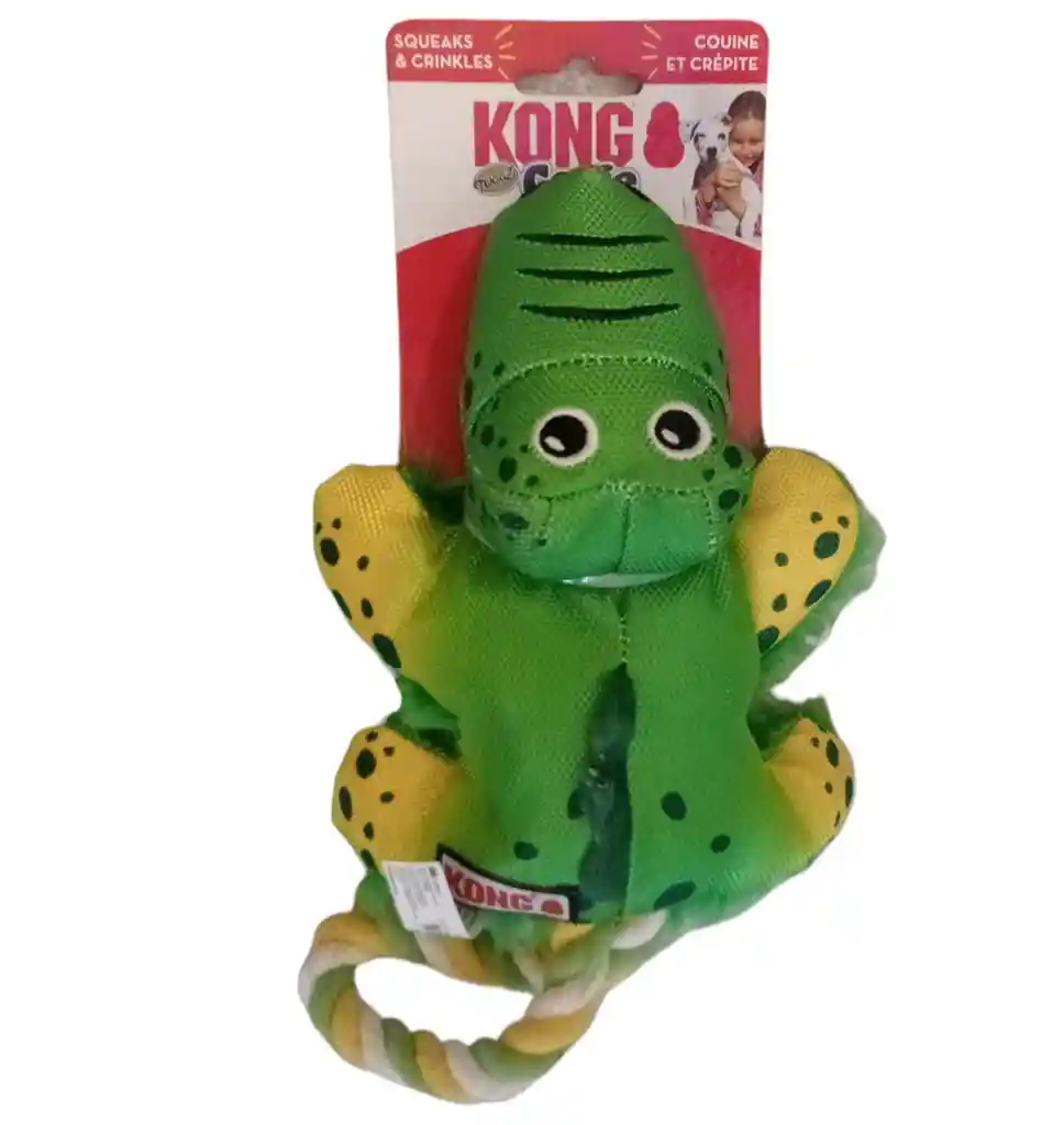 Kong Perro Peluche Cozie Tuggz Cocodrilo Verde