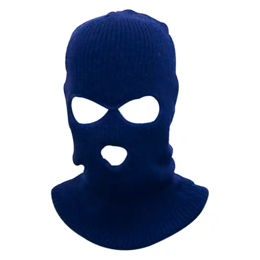 Skimas Pasamontañas Balaclava Mascara 3 Huecos Unisex Hilo - Azul Rey