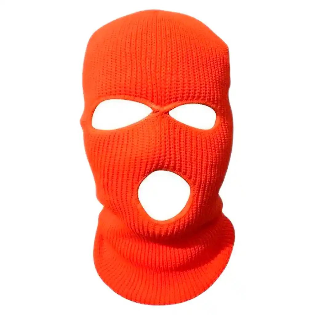 Skimas Pasamontañas Balaclava Mascara 3 Huecos Unisex Hilo - Naranja