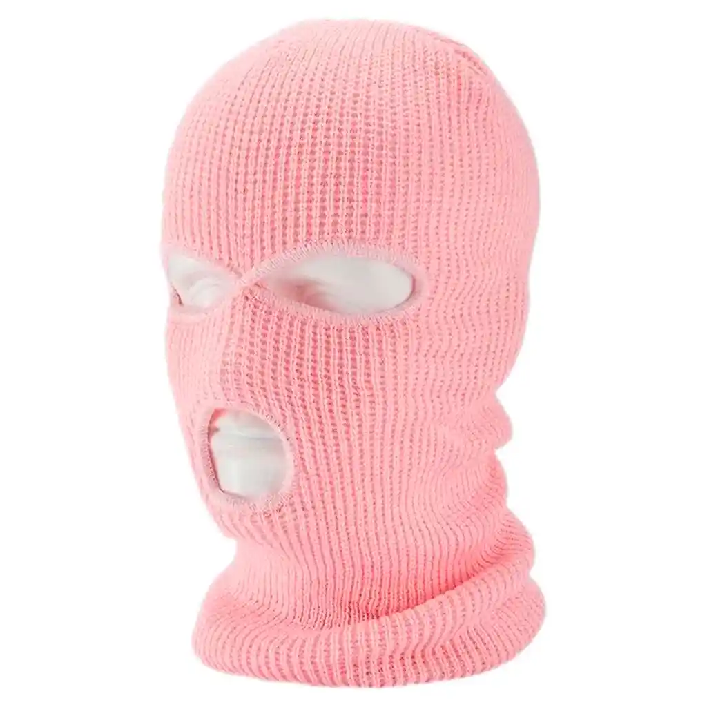 Skimas Pasamontañas Balaclava Mascara 3 Huecos Unisex Hilo - Rosa