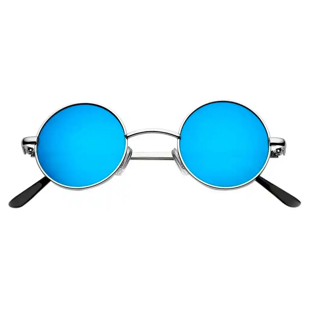 Gafas Lentes De Sol Redondas Estilo Lennon Clásicos Moda Azul