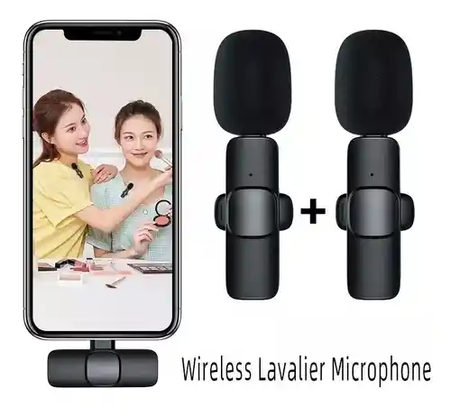  Microfono Solapa Inalambrico iPhone Doble 