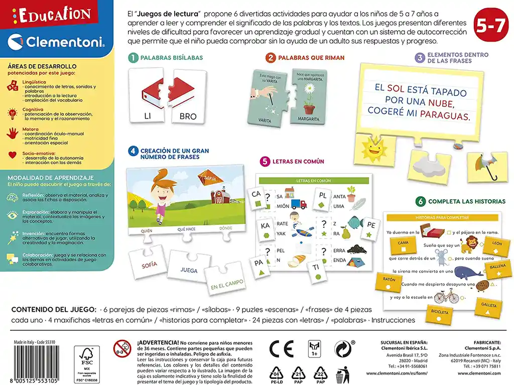 Juego Interactivo Tarjetas Didácticas Lectura Escritura Niño