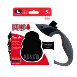 Kong Correa Retractil Terrain Negra/ L-50kg