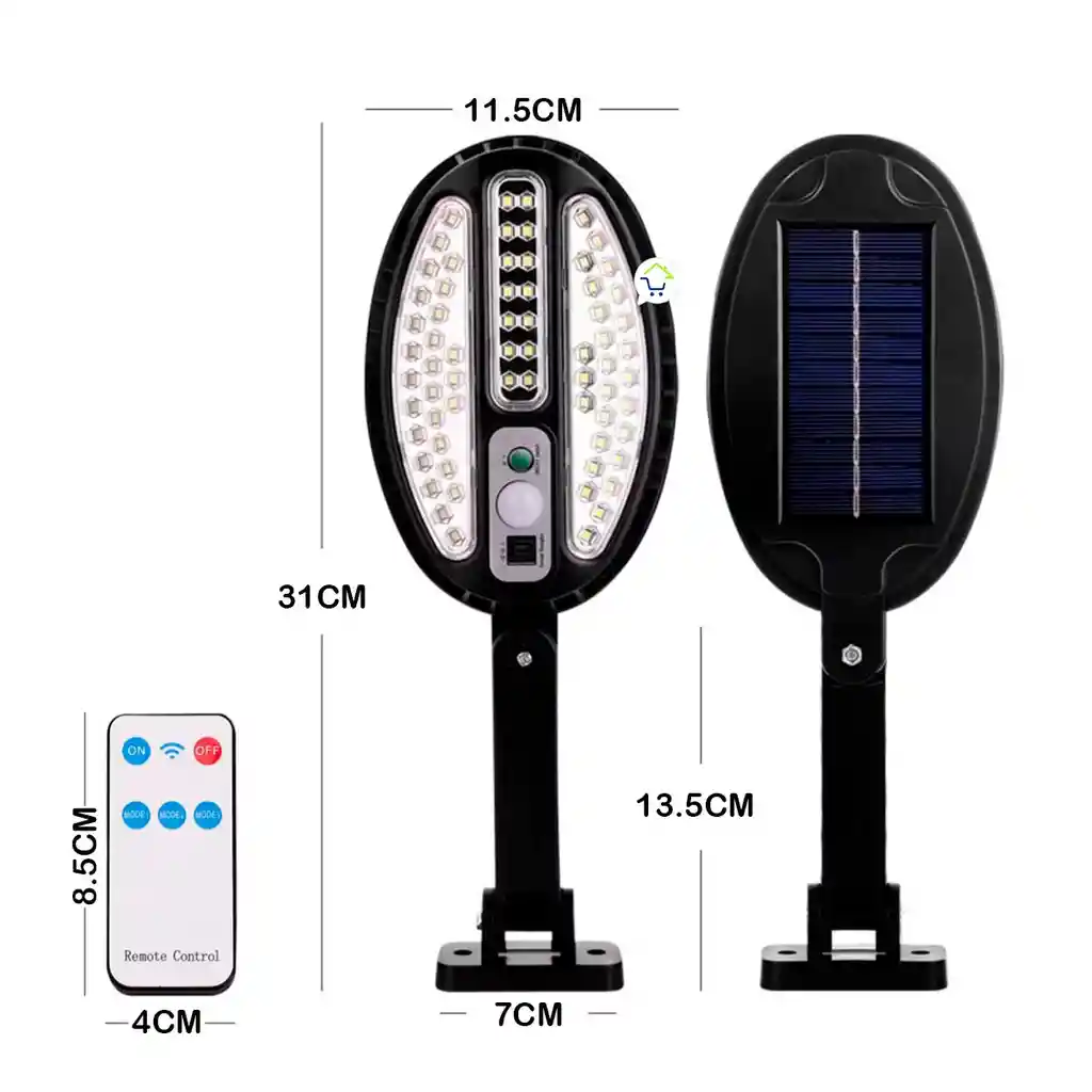 Lámpara Exterior Emergencia Solar Sensor Movimiento Hb8188b