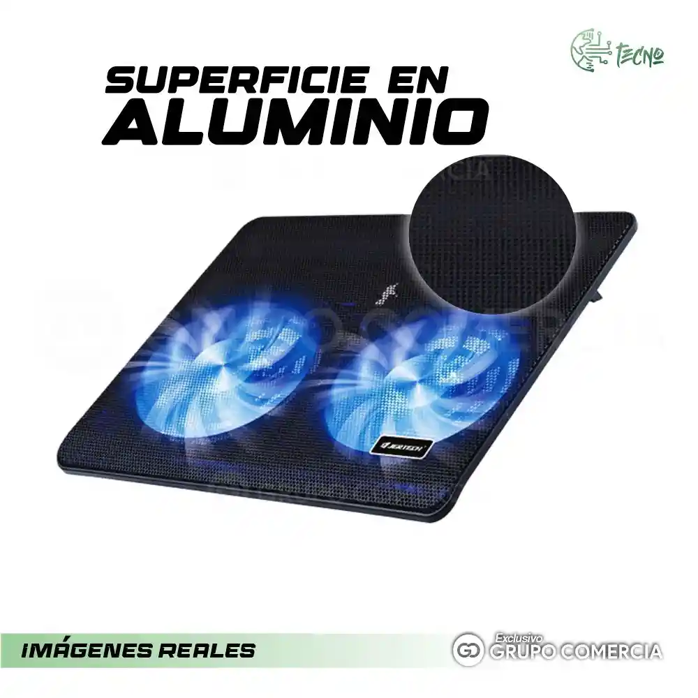 Base Refrigerante Para Portatil Hasta 18 Doble Ventilador