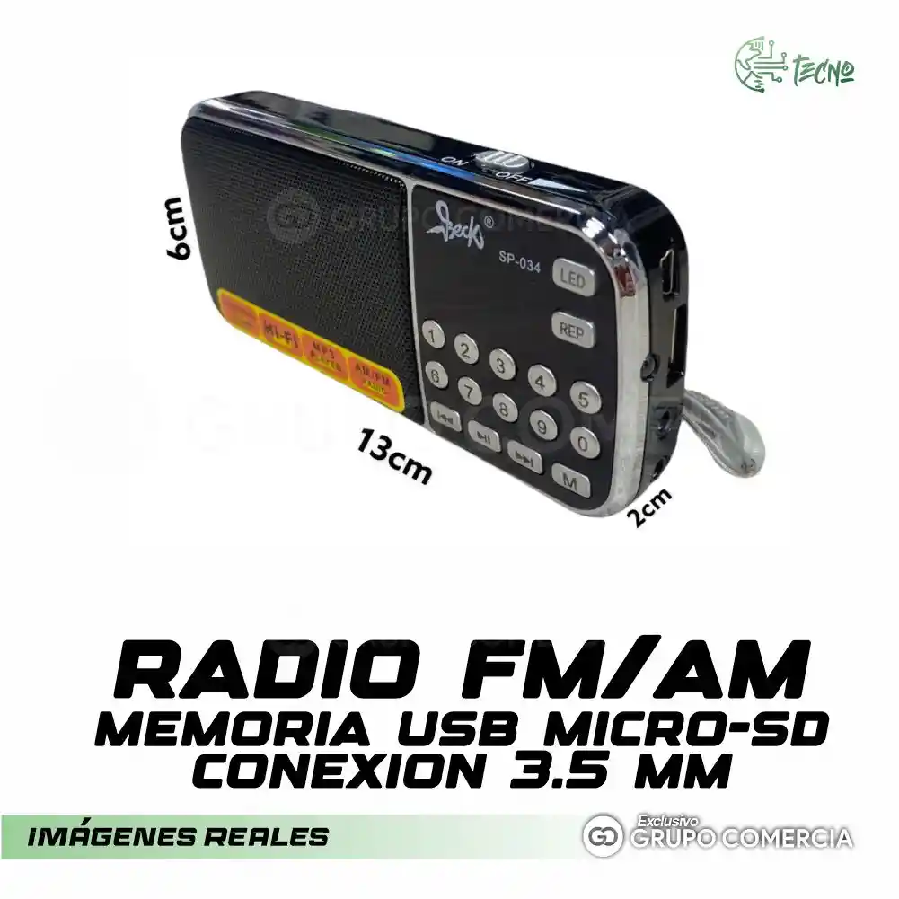 Mini Radio Reloj Parlante Am / Fm Recargable Usb Recargable