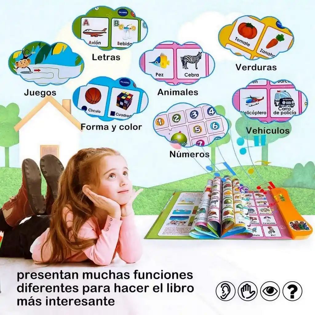 Mi Primer Libro Aprendizaje Juguete Niños Sonido Interactivo Dayoshop