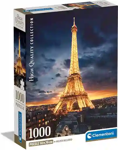 Rompecabezas 1000 Piezas Adultos Torre Eiffel Paris De Noche