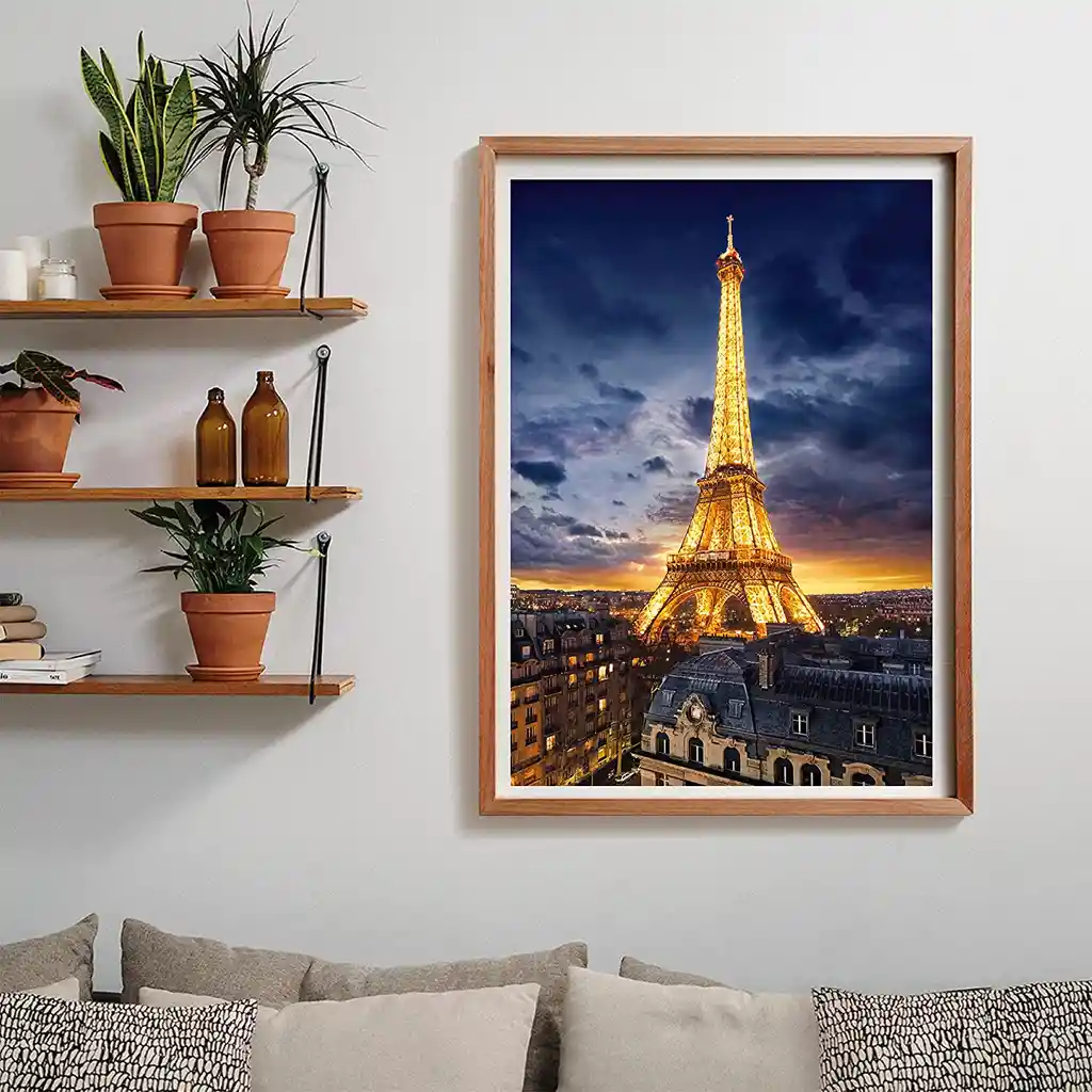 Rompecabezas 1000 Piezas Adultos Torre Eiffel Paris De Noche